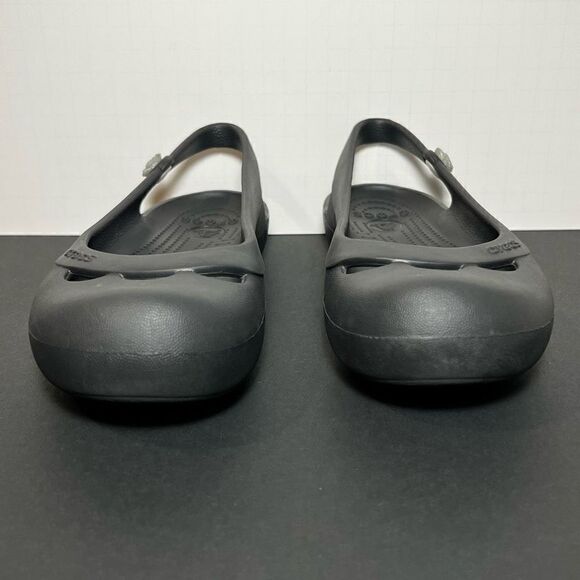 Womens CROCS Black Slip On Ballet Flats / Size 7 - Picture 3 of 9